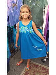Girl's Blue Plumeria Dress............$27