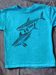 Kids shirt with two sharks