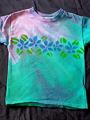 Kids multi-color plumeria shirt 