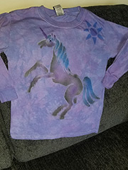 Long Sleeve Purple Shirt with Unicorn