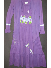 Purple Plumeria Dress and Wrap