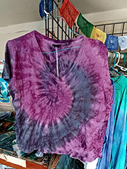 Short Sleeve Purple Runched Shirt
