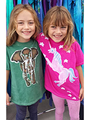 Twins in Elephant & Unicorn Kids' Shirts..........$16